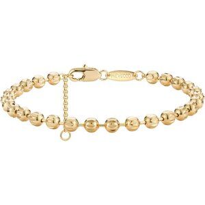 18K Gold Plated Handmade Cute Satellite Diamond Cut Pumpkin Beaded Bracelets